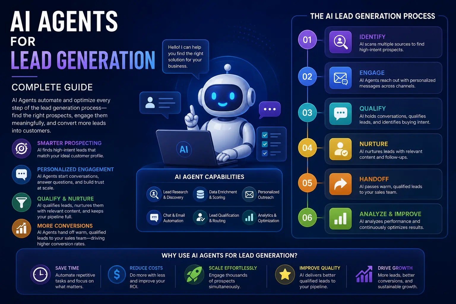 A sales pipeline being populated automatically by autonomous AI agents built B2B Lead Generation AI